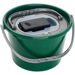 SEAU A VIFS PLASTILYS 13L ROND VERT FONCE + PANIER VIVIER + AERATEUR INTEGRE