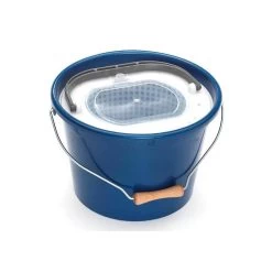 SEAU A VIFS PLASTILYS ROND BLEU + PANIER VIVIER