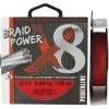 TRESSE POWERLINE BRAID POWER X8 ROUGE - 135M -Matériel De Pêche tresse powerline braid power x8 rouge 135m z 1555 155500